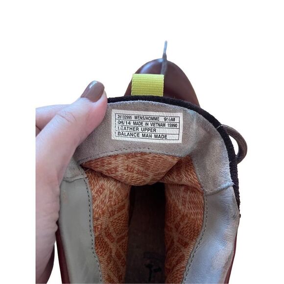 Clarks Mens Chestnut Brown Leather Lace Up Nanu Rise GTX Hiking Boots Size 9.5M main image 2